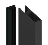 65x17mm Aluminium BATTEN EXTRUSION AND CLIP - Black